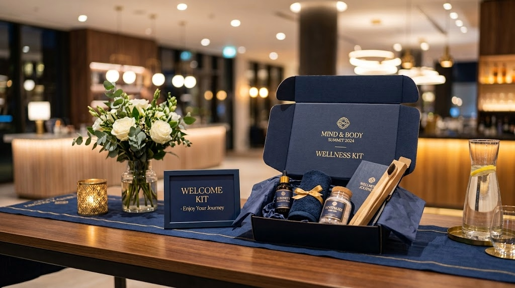 Group travel wellness event welcome kit